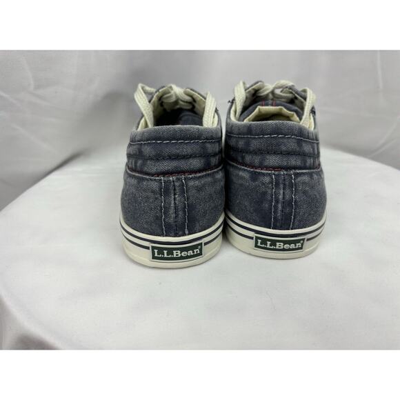 LL Bean Sunwashed Canvas Sneakers • NEW (no box) • Blue and White Women's 9 - Picture 10 of 11